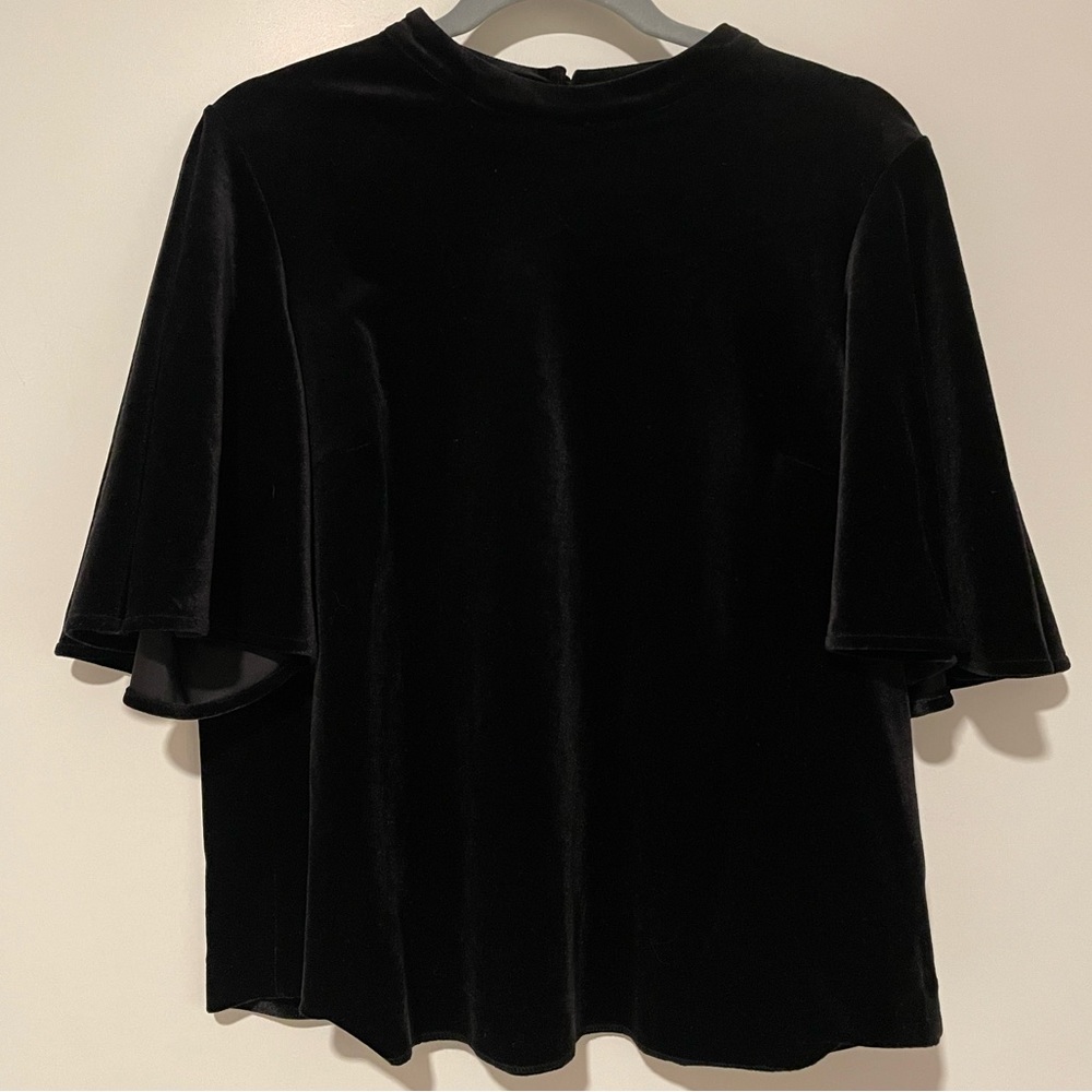 H&M Velvet Open Back Blouse - M